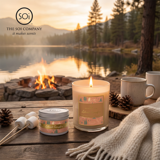 Lakeside Campfire | 12oz Glass Candle - Mountain Collection