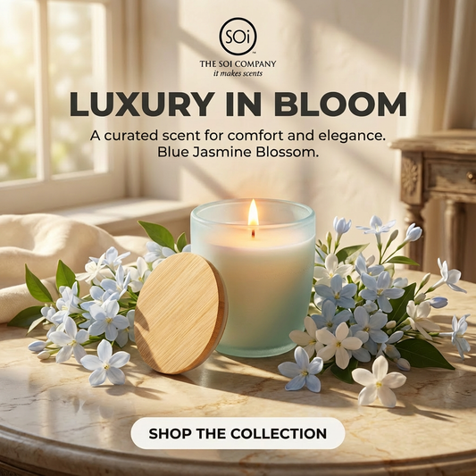 Blue Jasmine | 13oz Sea Glass Candle