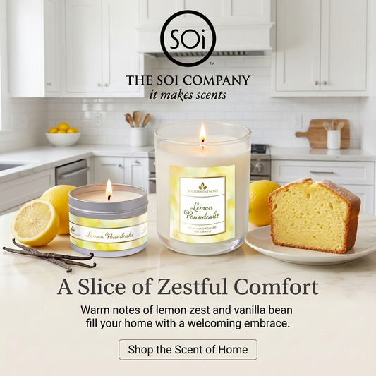 Lemon Poundcake | 8oz Tin Candle - Watercolors Collection