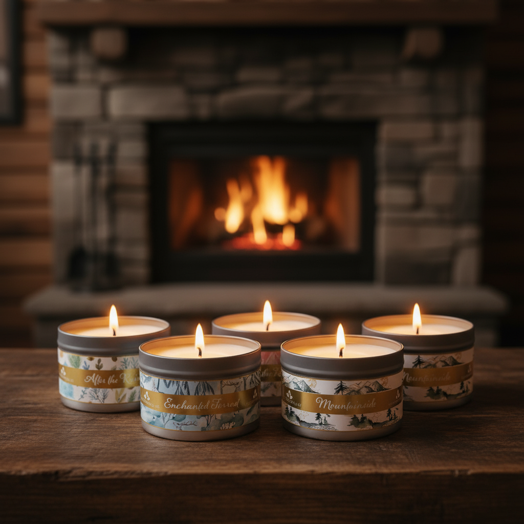 Lakeside Campfire | 8oz Tin Candle - Mountain Collection