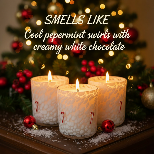 Candy Cane Keepsake | 12oz Icon Candle - Holiday Magic