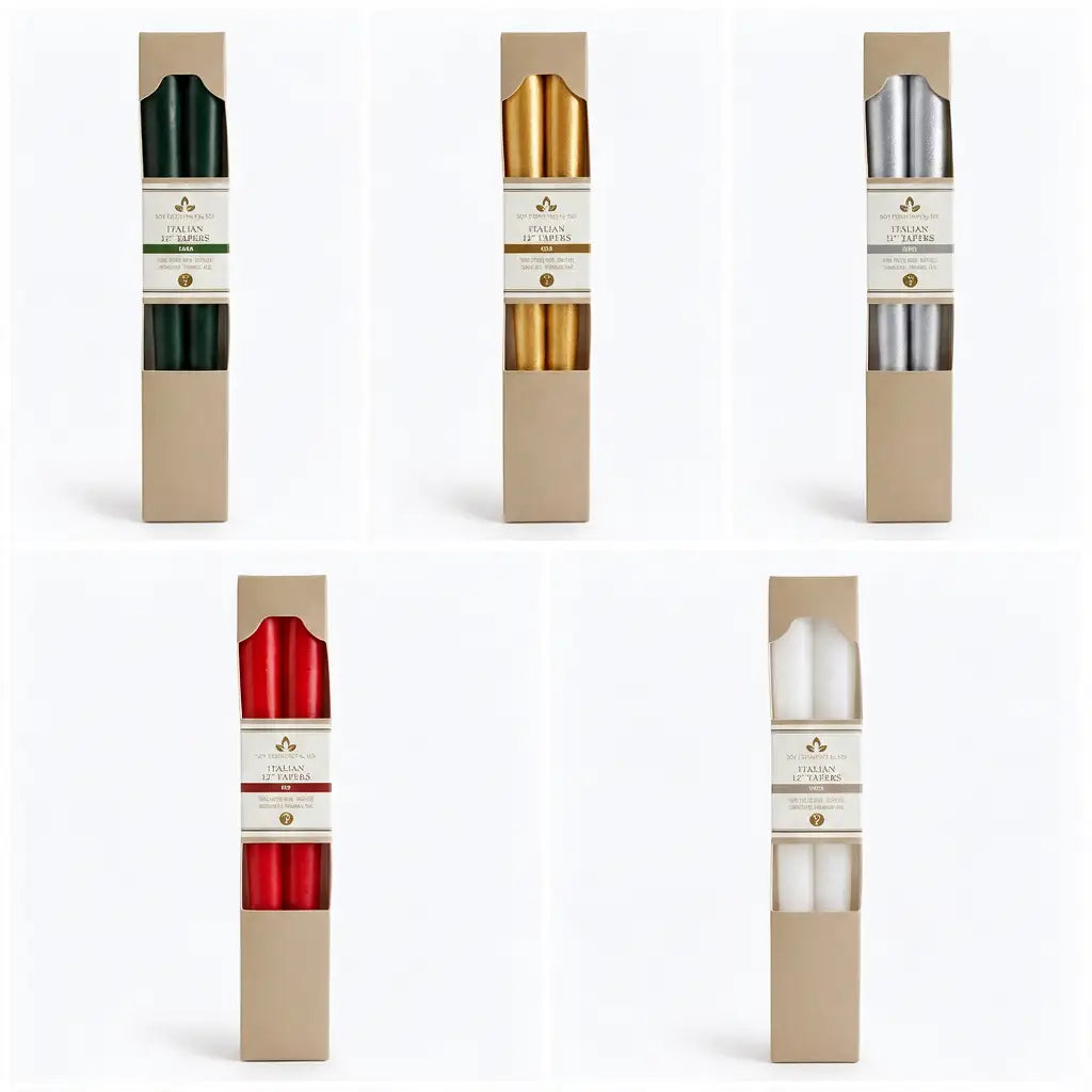 White | 12" Taper Candle - Set of 2