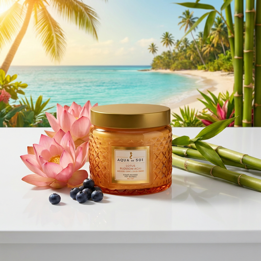 Lotus Blossom Acai | 11oz Faceted Jar Candle