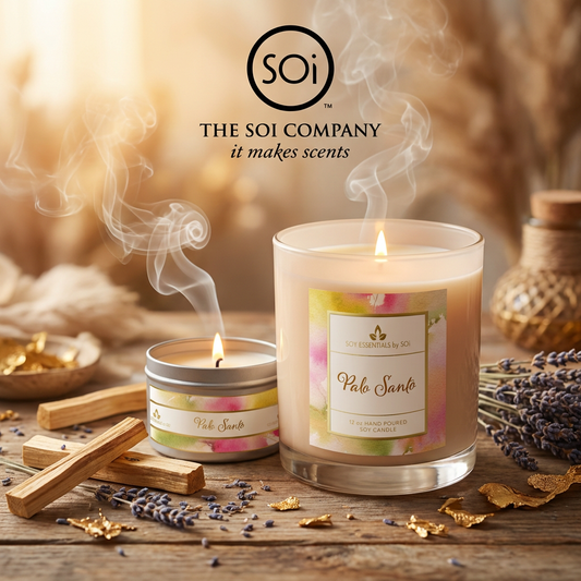 Palo Santo | 12oz Glass Candle - Watercolors Collection