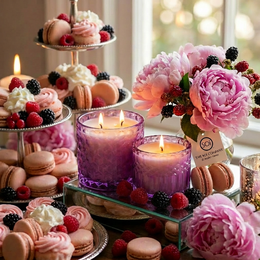Berries & Cream | 8oz Petite Shimmer Candle