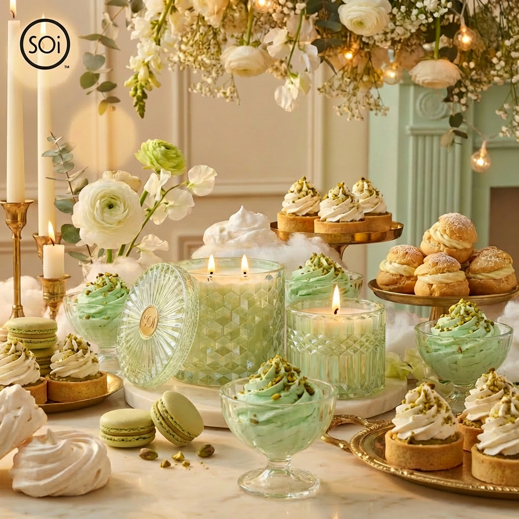 Pistachio Meringue | 8oz Petite Shimmer Candle