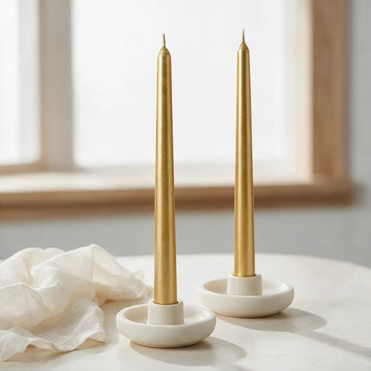 Gold | 12" Taper Candle - Set of 2