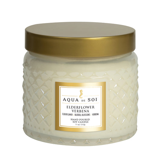 Elderflower Verbena | 11oz Faceted Jar Candle