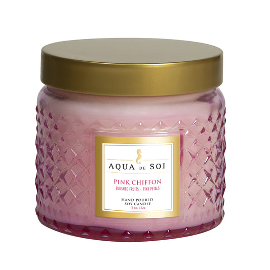 Pink Chiffon | 11oz Faceted Jar Candle