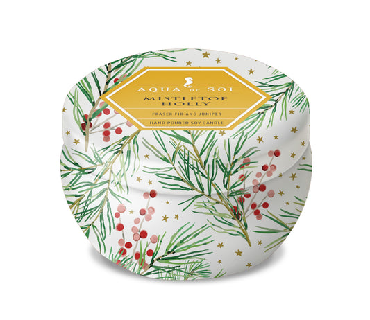 Mistletoe & Holly | 4oz Petite Tin Candle