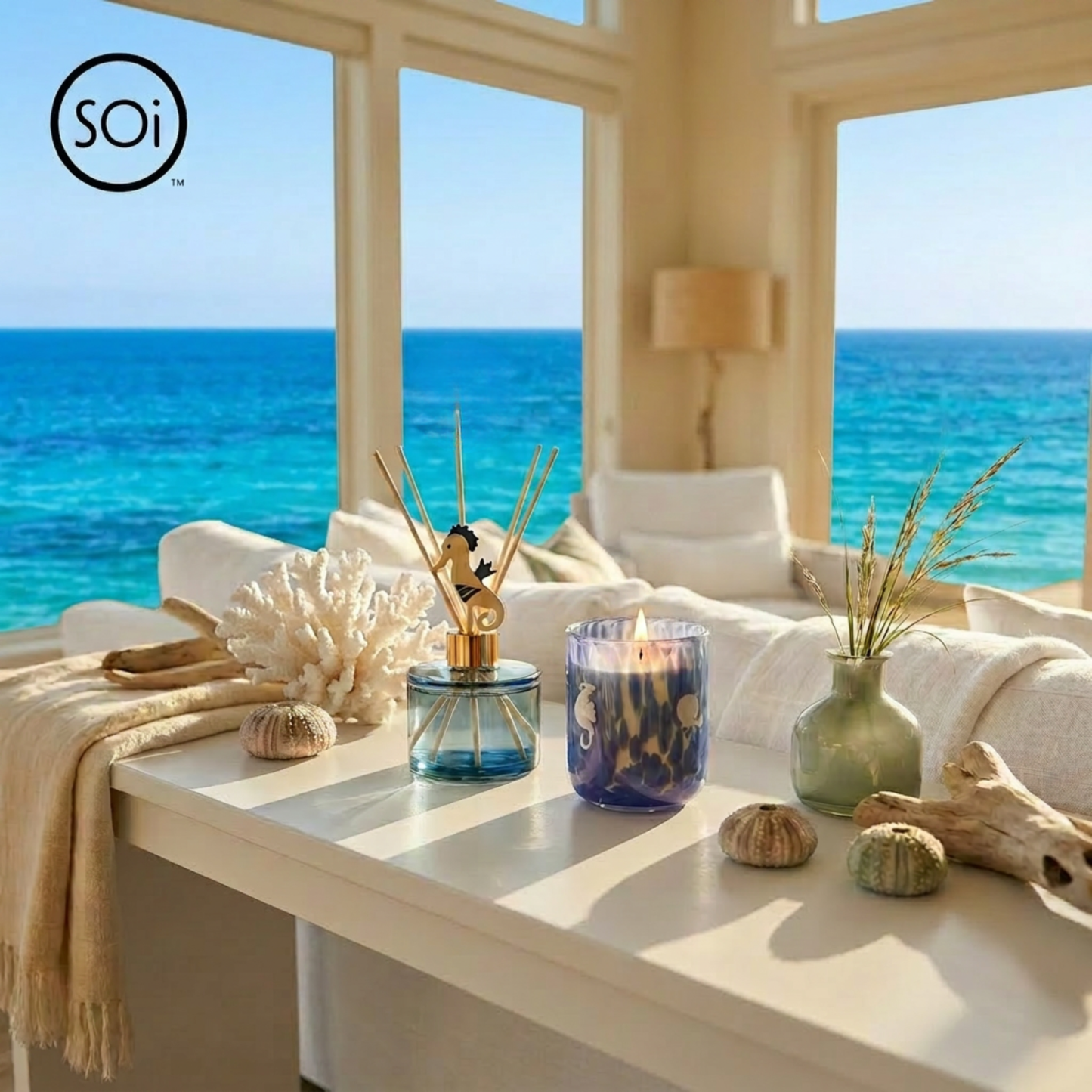 By The Seashore Duo | 12oz Icon Candle + 7oz Icon Diffuser - Limited Edition