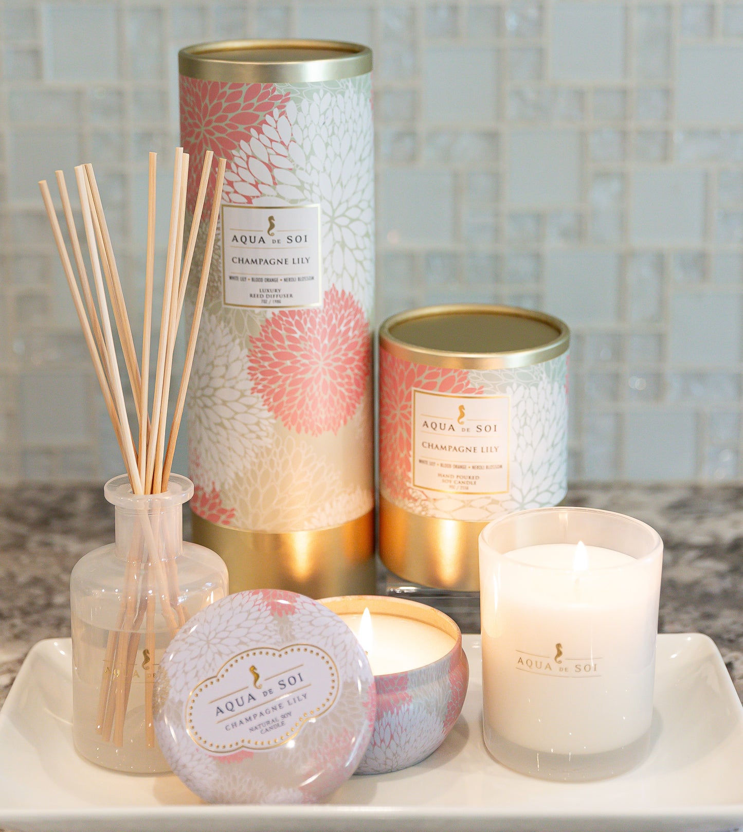 Champagne Lily 9oz Candle Tin