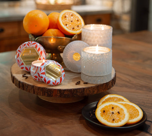 Pomander | 8oz Petite Shimmer Candle (White)