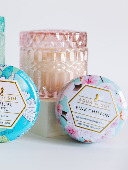 Pink Chiffon | 4oz Petite Tin Candle