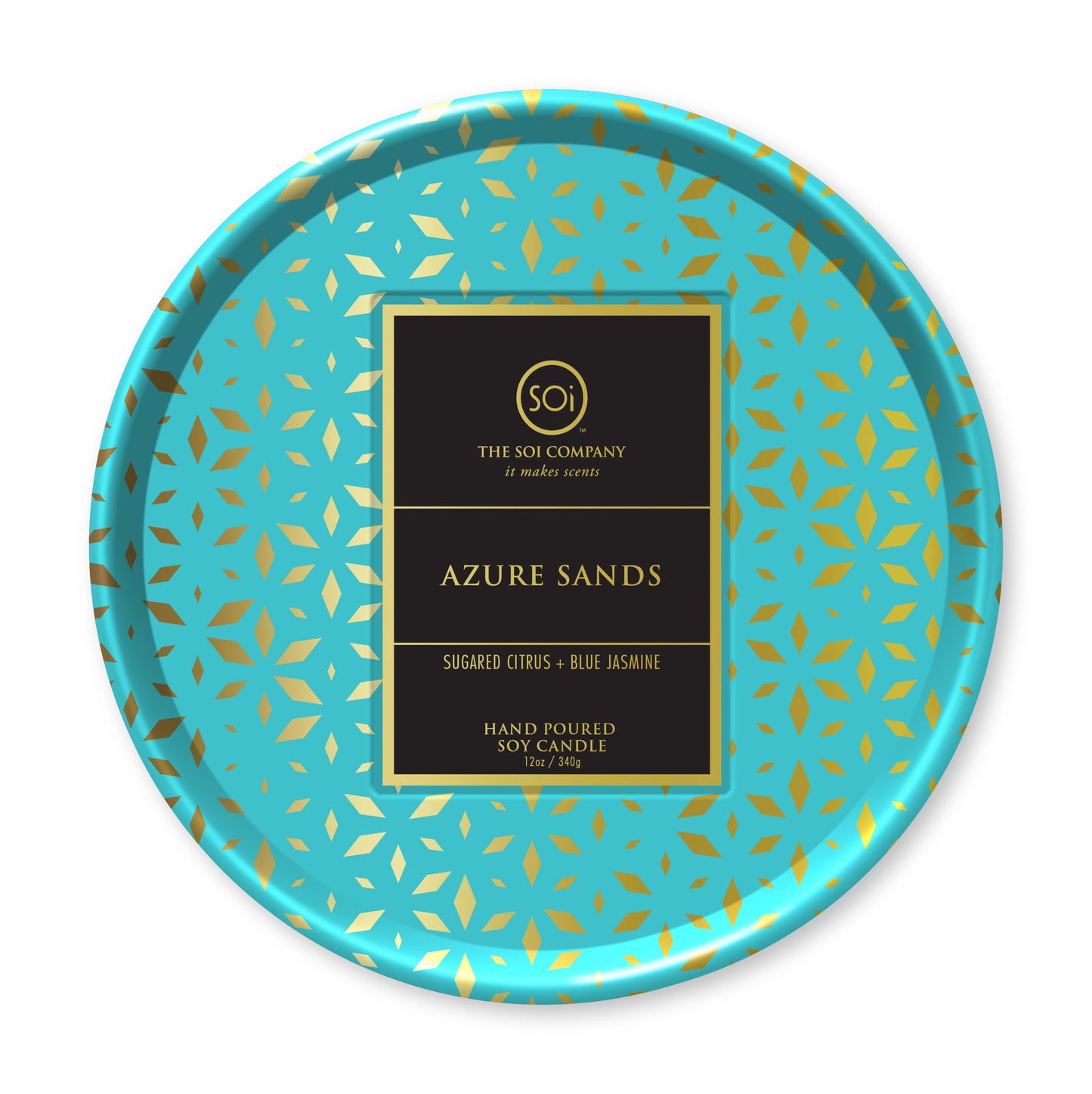 Azure Sands | 12oz Shimmer Tin Candle