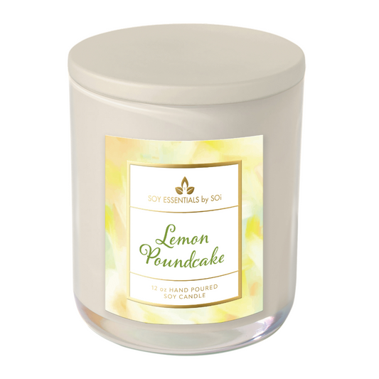 Lemon Poundcake | 12oz Glass Candle - Watercolors Collection