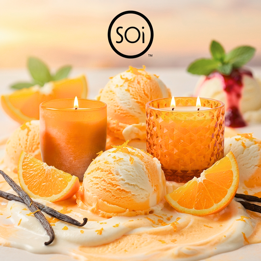 Orange Dream Duo | 15oz Shimmer Candle & 13oz Sea Glass Candle