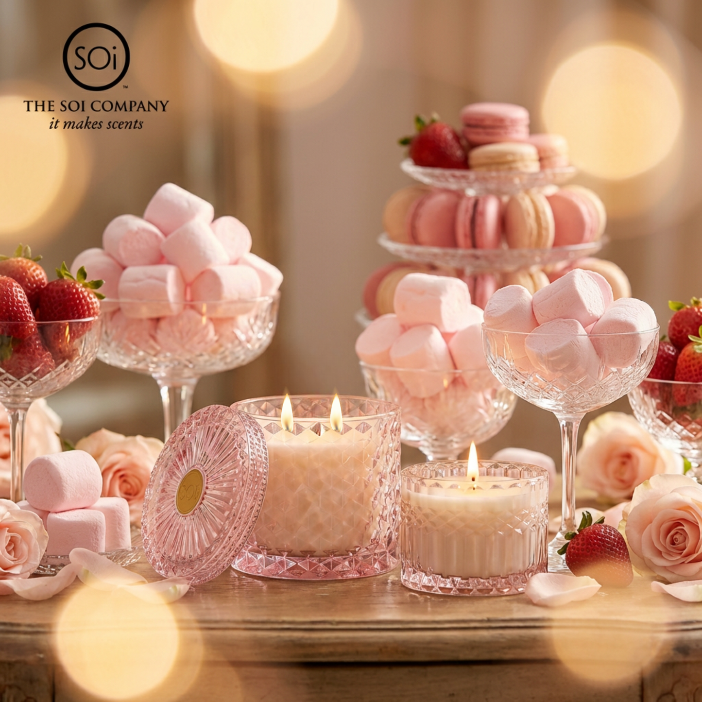 Pink Marshmallow | 15oz Shimmer Candle