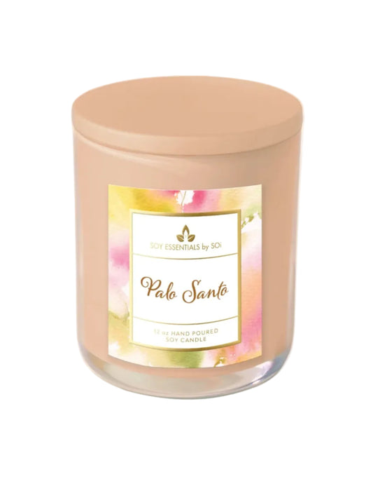 Palo Santo | 12oz Glass Candle - Watercolors Collection