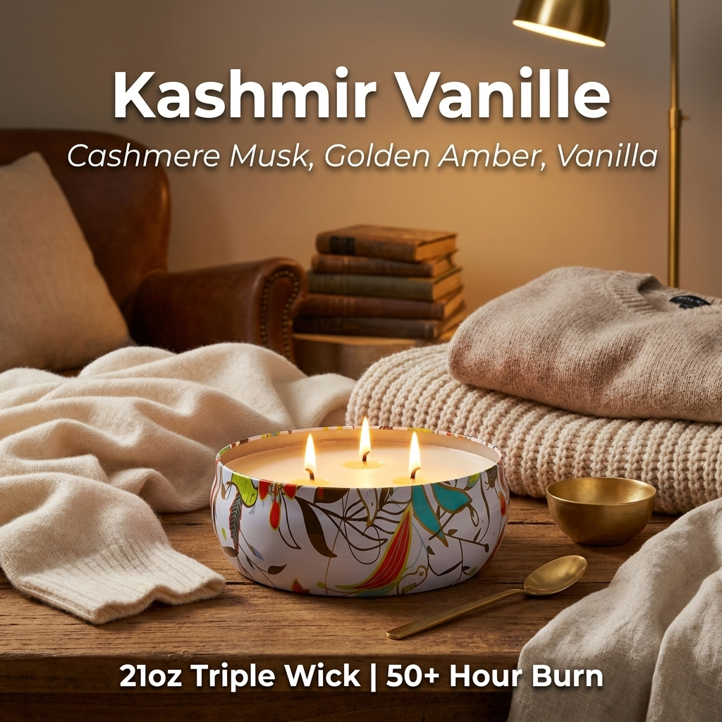 Kashmir Vanille | 21oz Triple Wick Tin