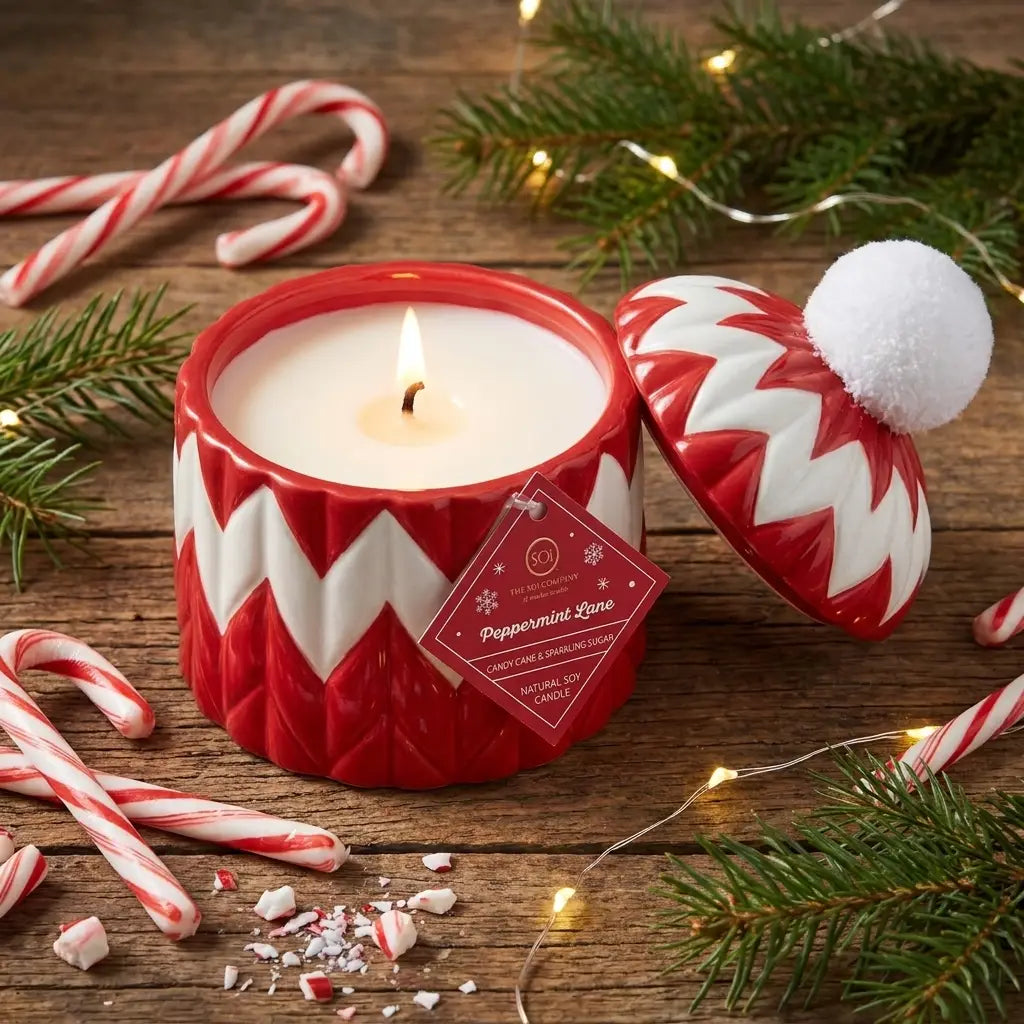 Peppermint Lane | 10oz Beanie Candle