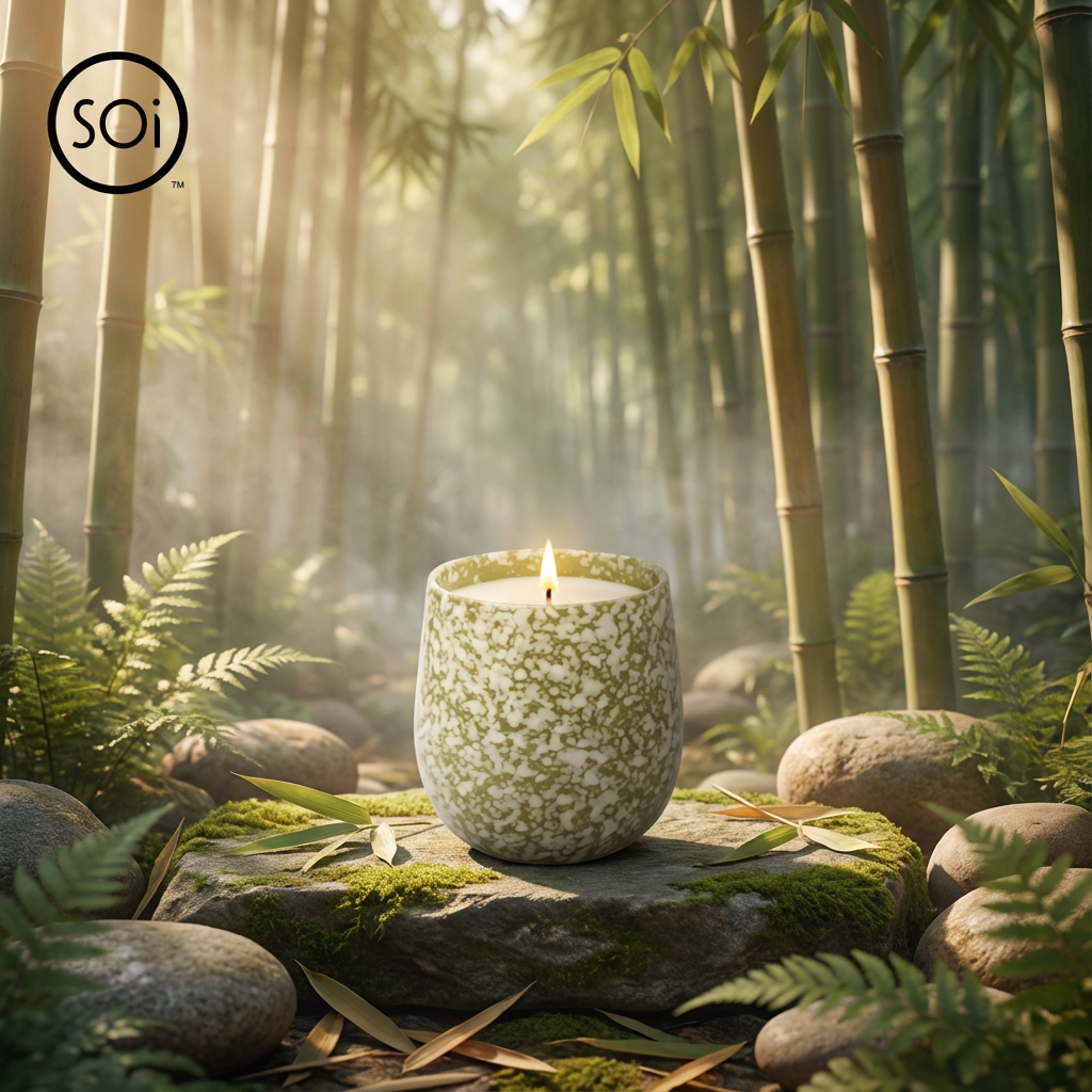Bamboo Forest |  14oz Speckled Ceramic Candle