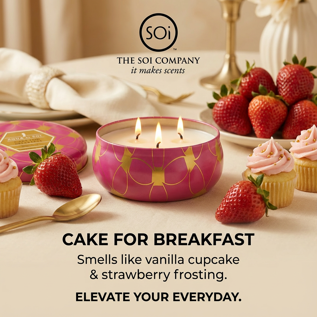 Cake for Breakfast | 21oz Triple Wick Tin Candle