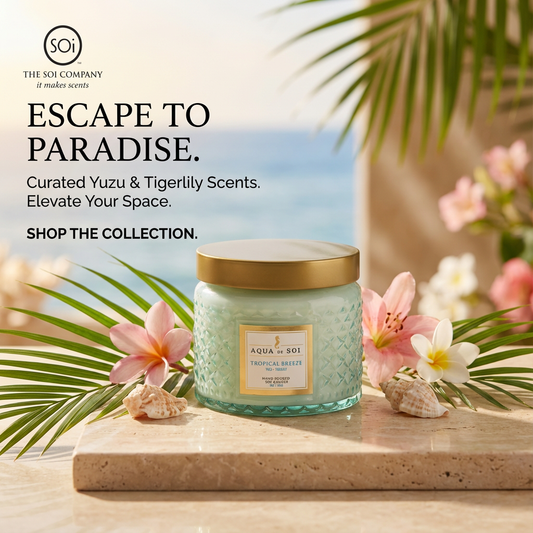 Tropical Breeze | 11oz Faceted Jar Candle