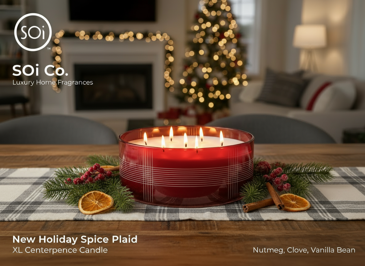 Holiday Spice | 60oz Plaid Glass XL