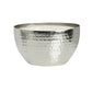 Silver Hammered Metal Candle