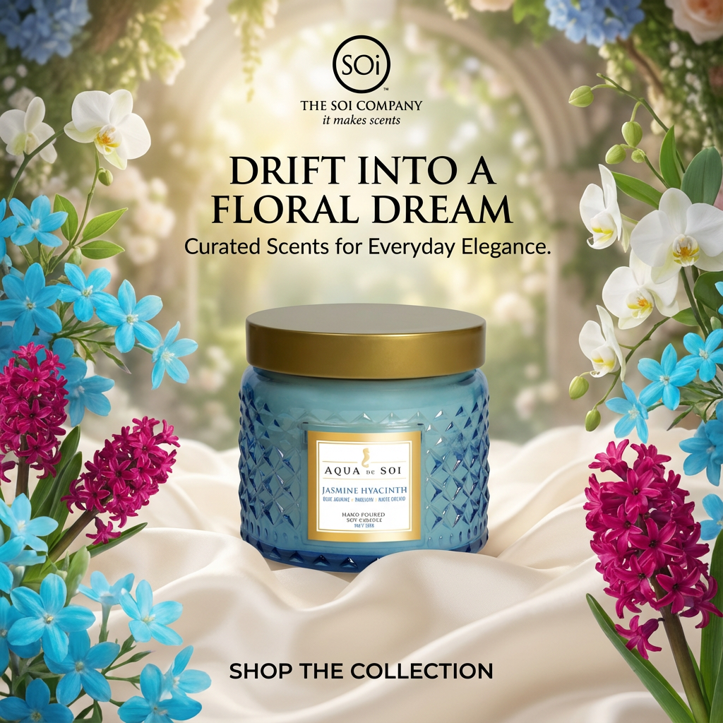 Jasmine Hyacinth | 11oz Faceted Jar Candle