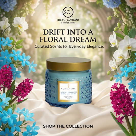 Jasmine Hyacinth | 11oz Faceted Jar Candle