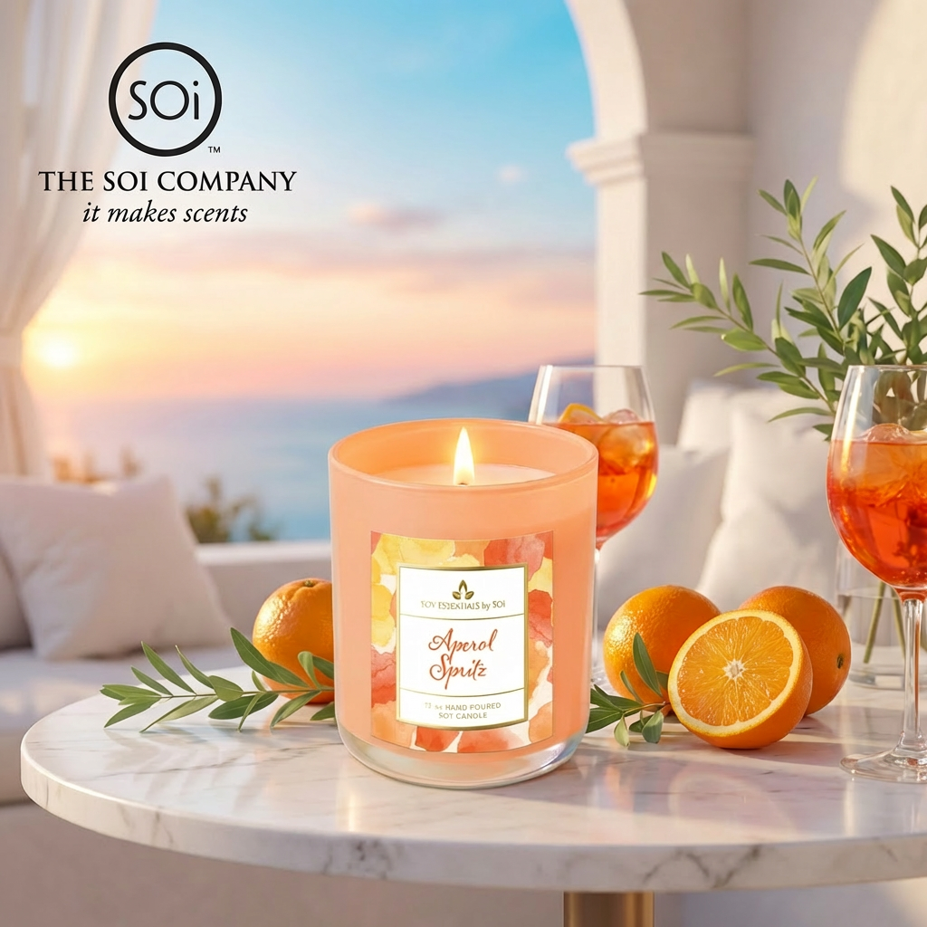 Aperol Spritz | 12oz Glass Candle - Watercolors Collection
