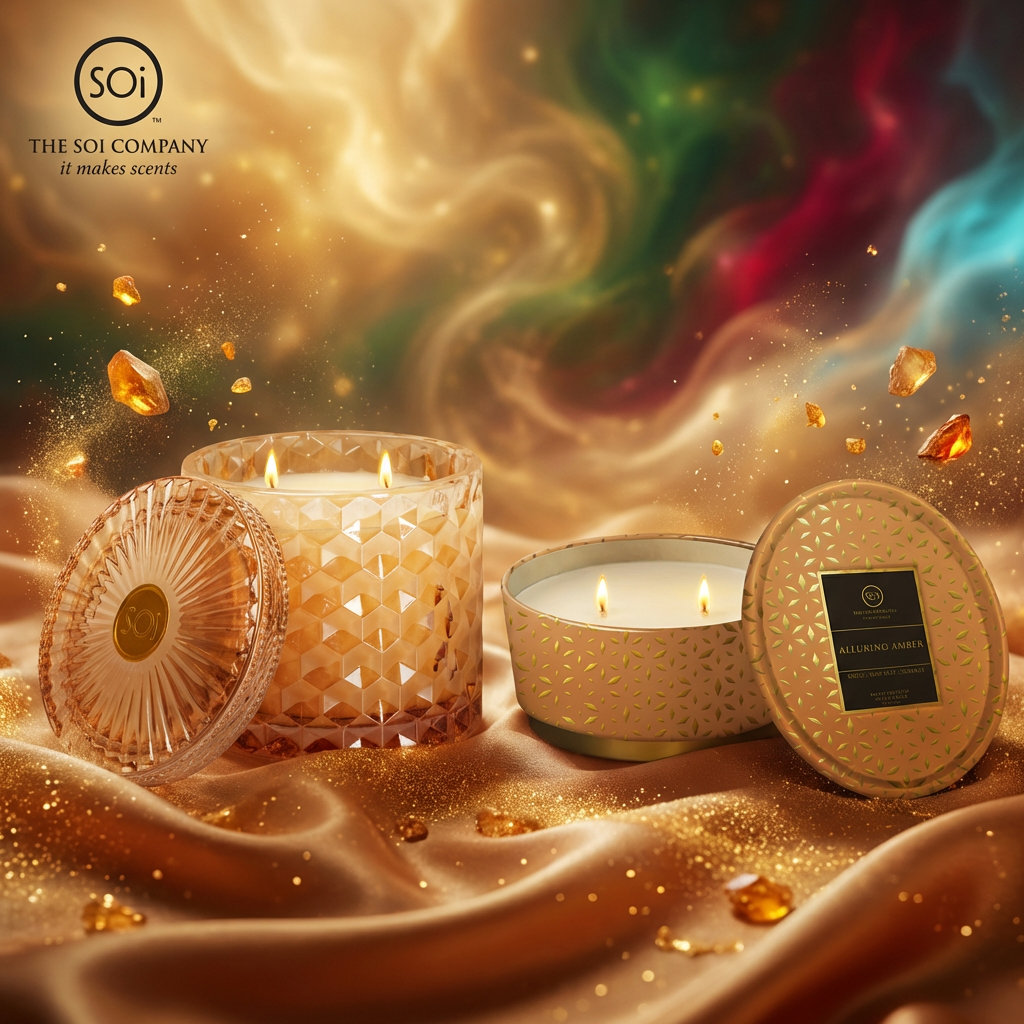 Alluring Amber Candle Duo | 15oz Shimmer Candle + 12oz Shimmer Tin Candle