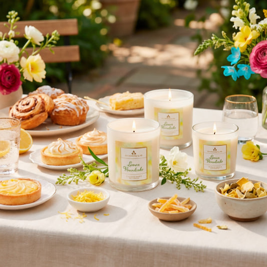 Lemon Poundcake | 12oz Glass Candle - Watercolors Collection