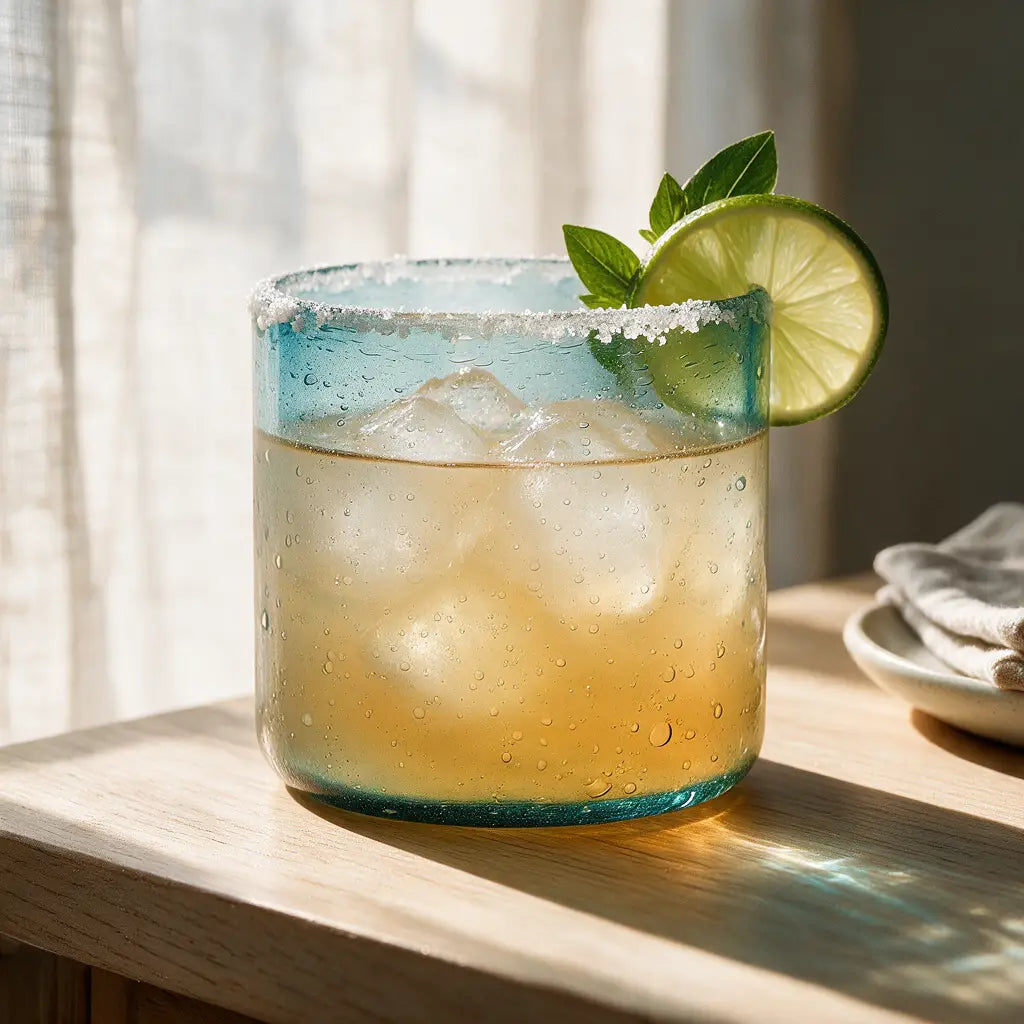 Aqua | 10oz Effervescent Glass Tumbler - Drinkware Collection
