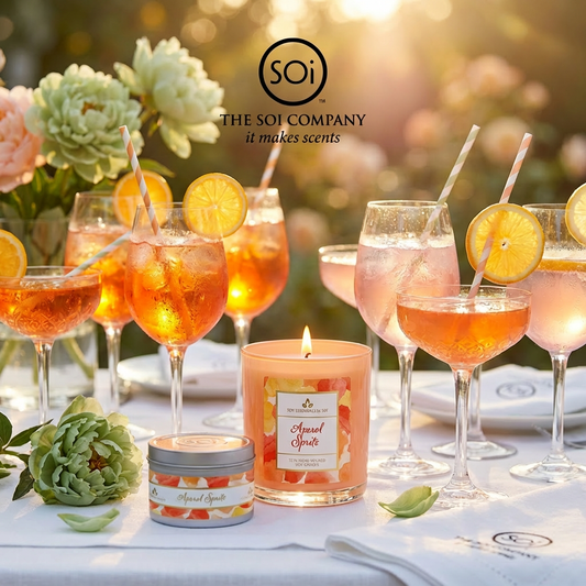 Aperol Spritz Duo | 8oz Candle Tin & 12oz Candle Jar - Watercolors Collection