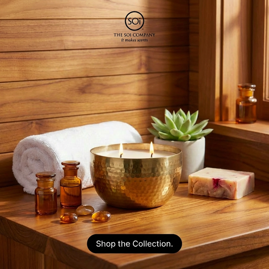 Amber and Teakwood | 18oz Metal Candle