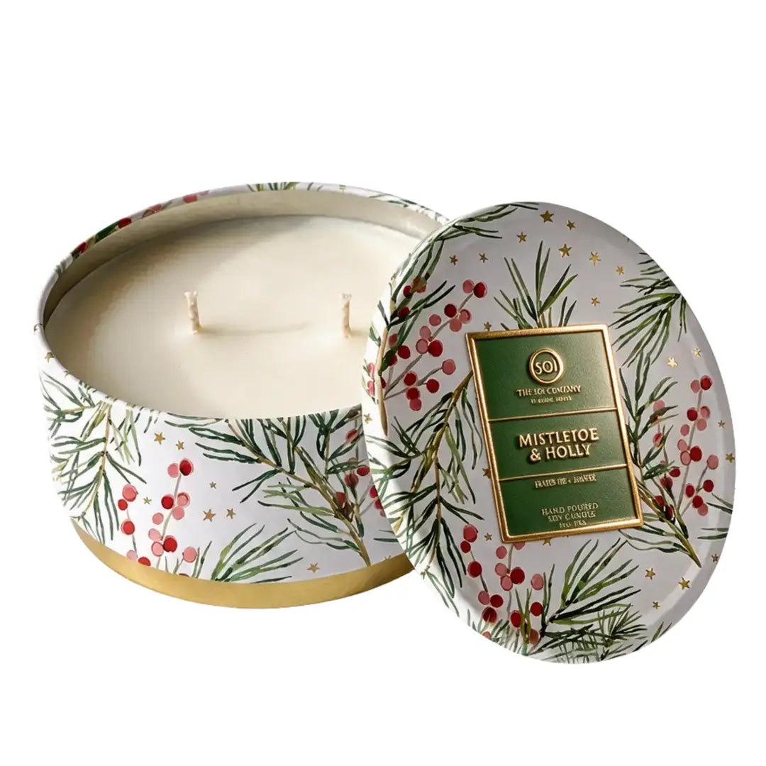 Mistletoe & Holly | 12oz Luxe Tin