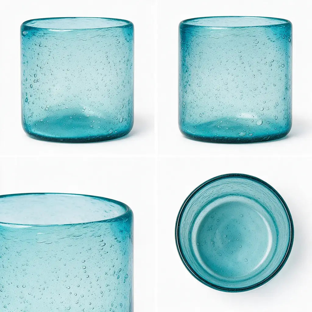 Aqua | 10oz Effervescent Glass Tumbler - Drinkware Collection