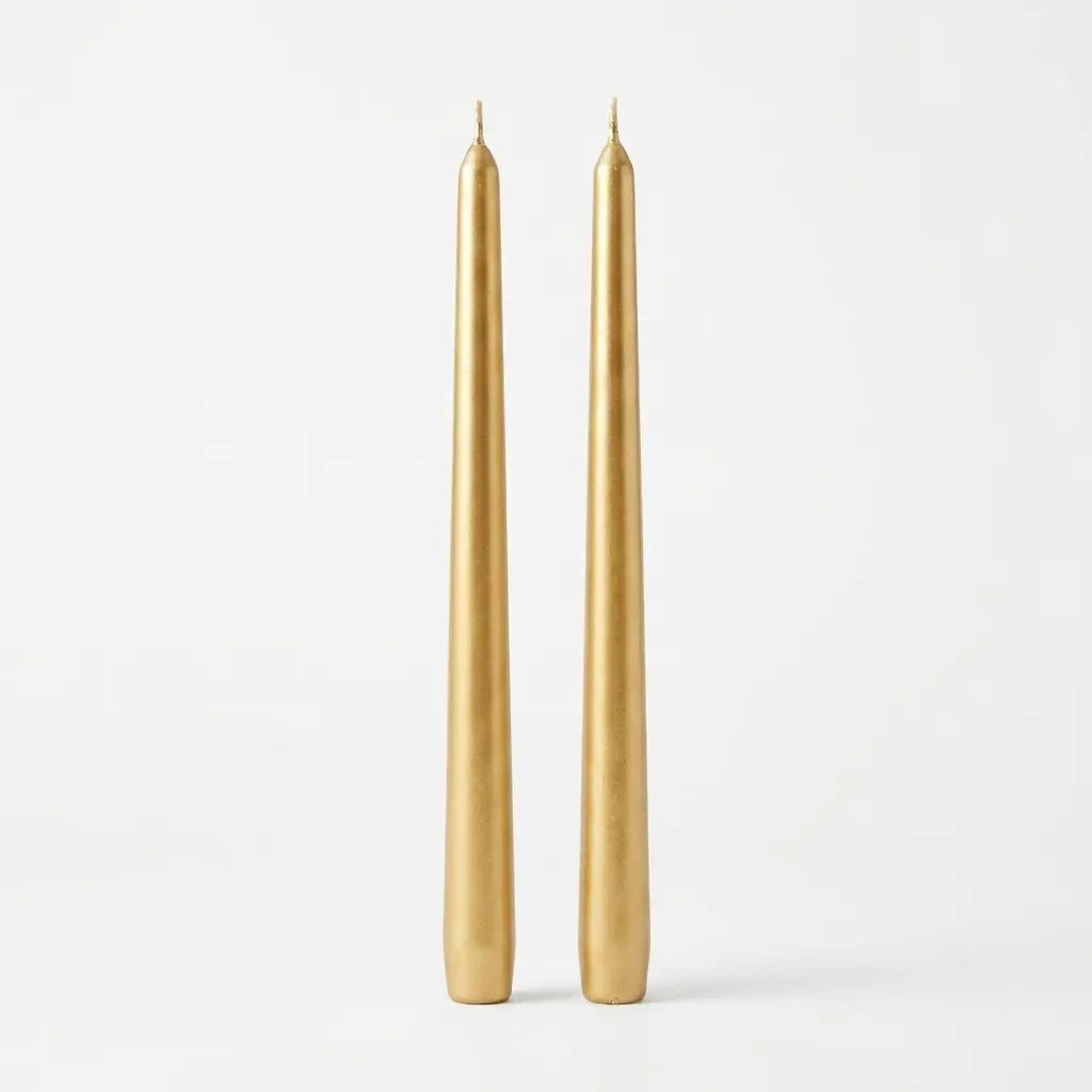 Gold | 12" Taper Candle - Set of 2
