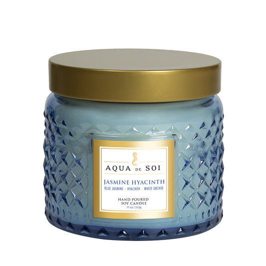 Jasmine Hyacinth | 11oz Faceted Jar Candle