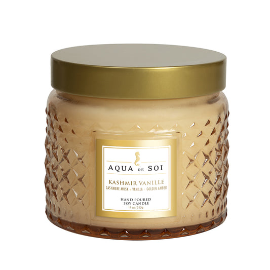 Kashmir Vanille | 11oz Faceted Jar Candle