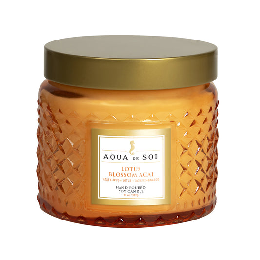 Lotus Blossom Acai | 11oz Faceted Jar Candle