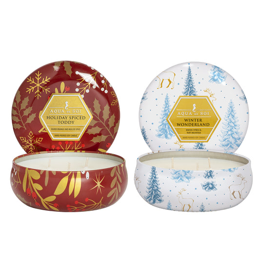 Holiday Spiced Toddy + Winter Wonderland Duo | 21oz Triple Wick Tin (x2)