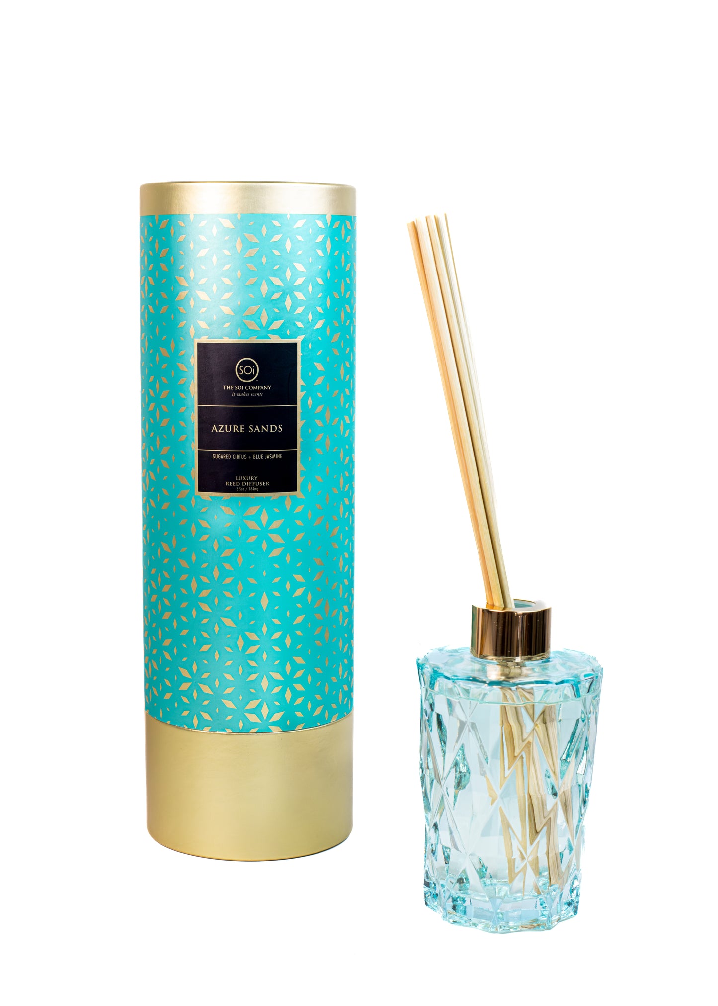 Azure Sands Diffuser Duo | 9oz Luxe Box Candle + 7oz Reed Diffuser