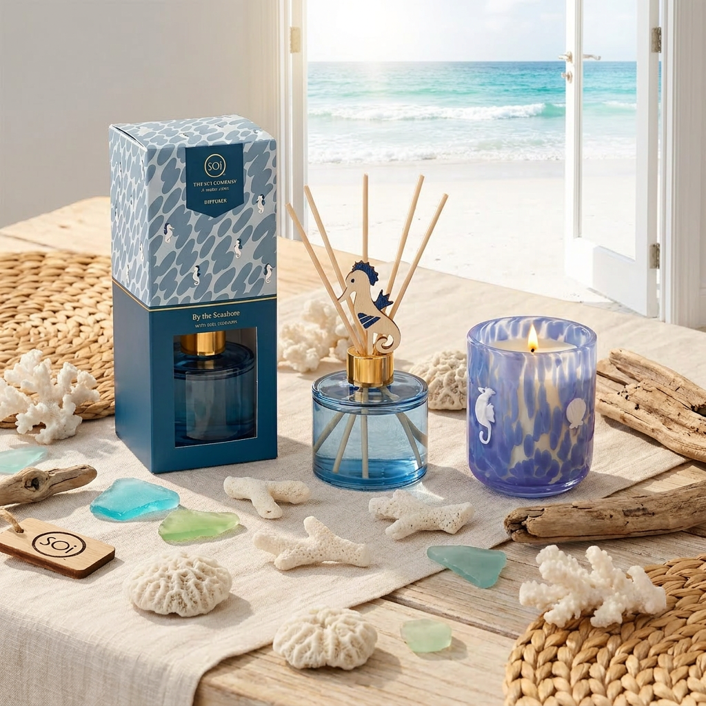 By The Seashore Duo | 12oz Icon Candle + 7oz Icon Diffuser - Limited Edition