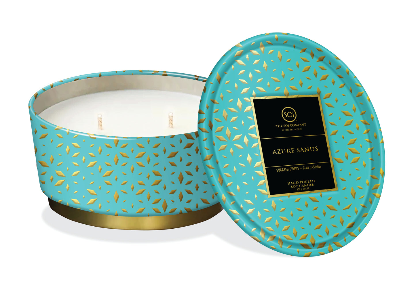 Azure Sands | 12oz Shimmer Tin Candle