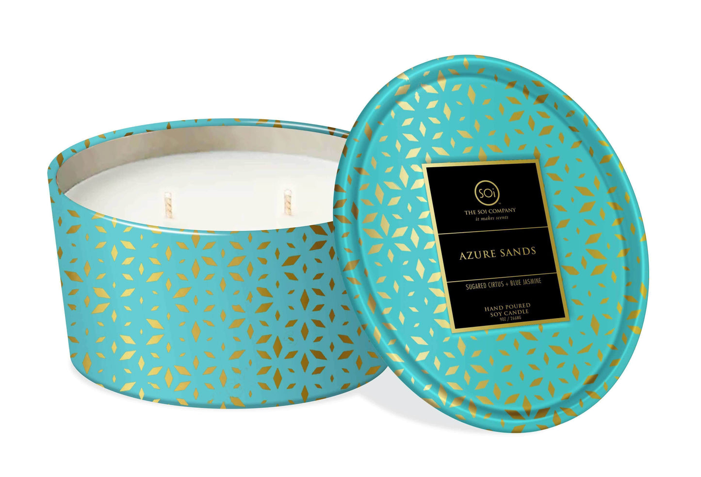 Azure Sands Candle Duo | 15oz Shimmer Candle + 12oz Shimmer Tin Candle