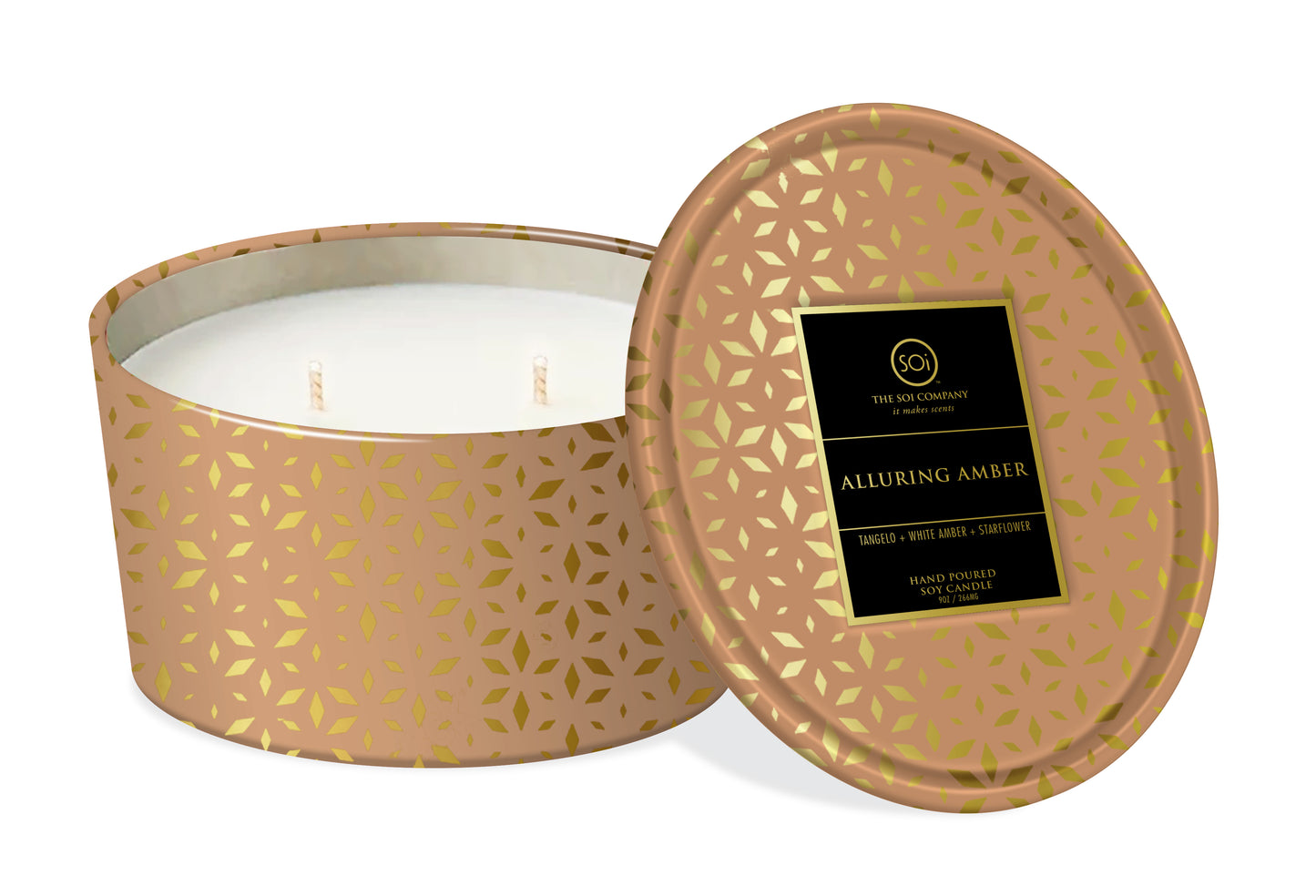 Alluring Amber Candle Duo | 15oz Shimmer Candle + 12oz Shimmer Tin Candle